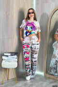 Conjunto Daisy - Beige Tie-Dye