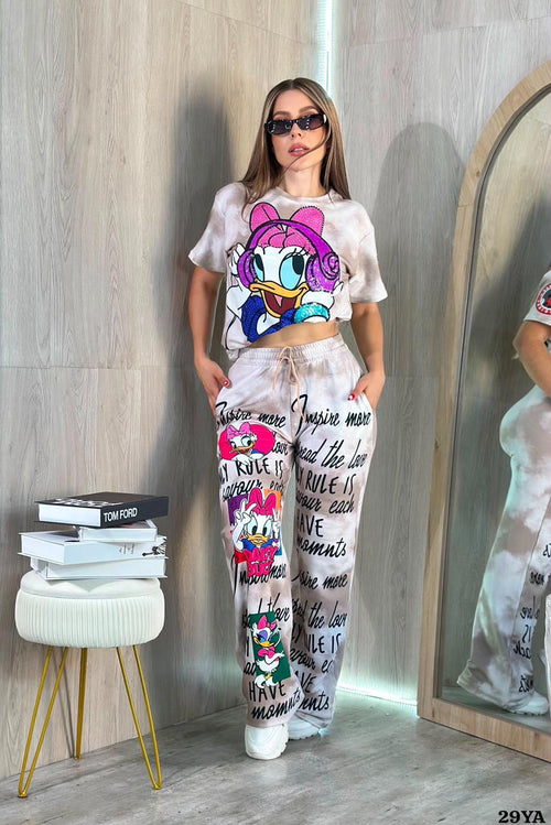 Conjunto Daisy - Beige Tie-Dye