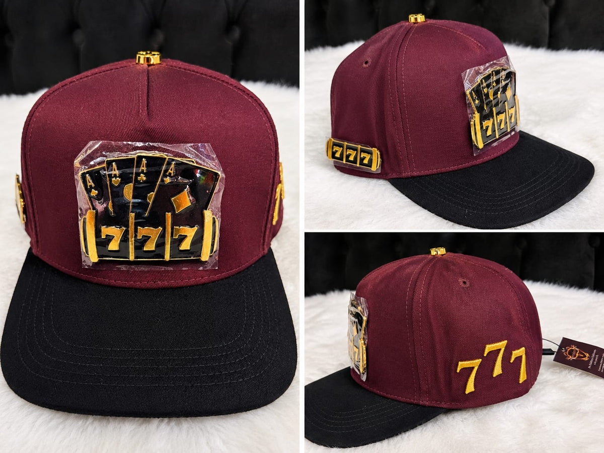 Gorra 777 - Vino y Negro